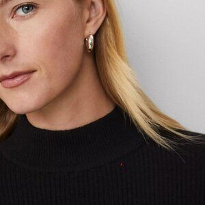 NWT Ann Taylor Flare Sleeve Sweater! sz L! $89 Black